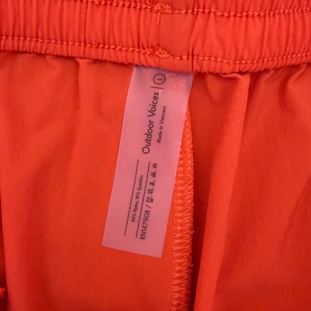 OUTDOOR VOICES Orange Athletic Shorts size large - Picture 5 of 6